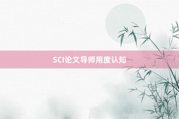 SCI论文导师用度认知