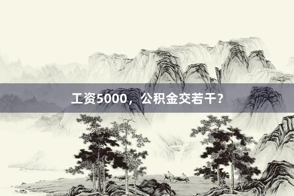 工资5000,公积金交若干?